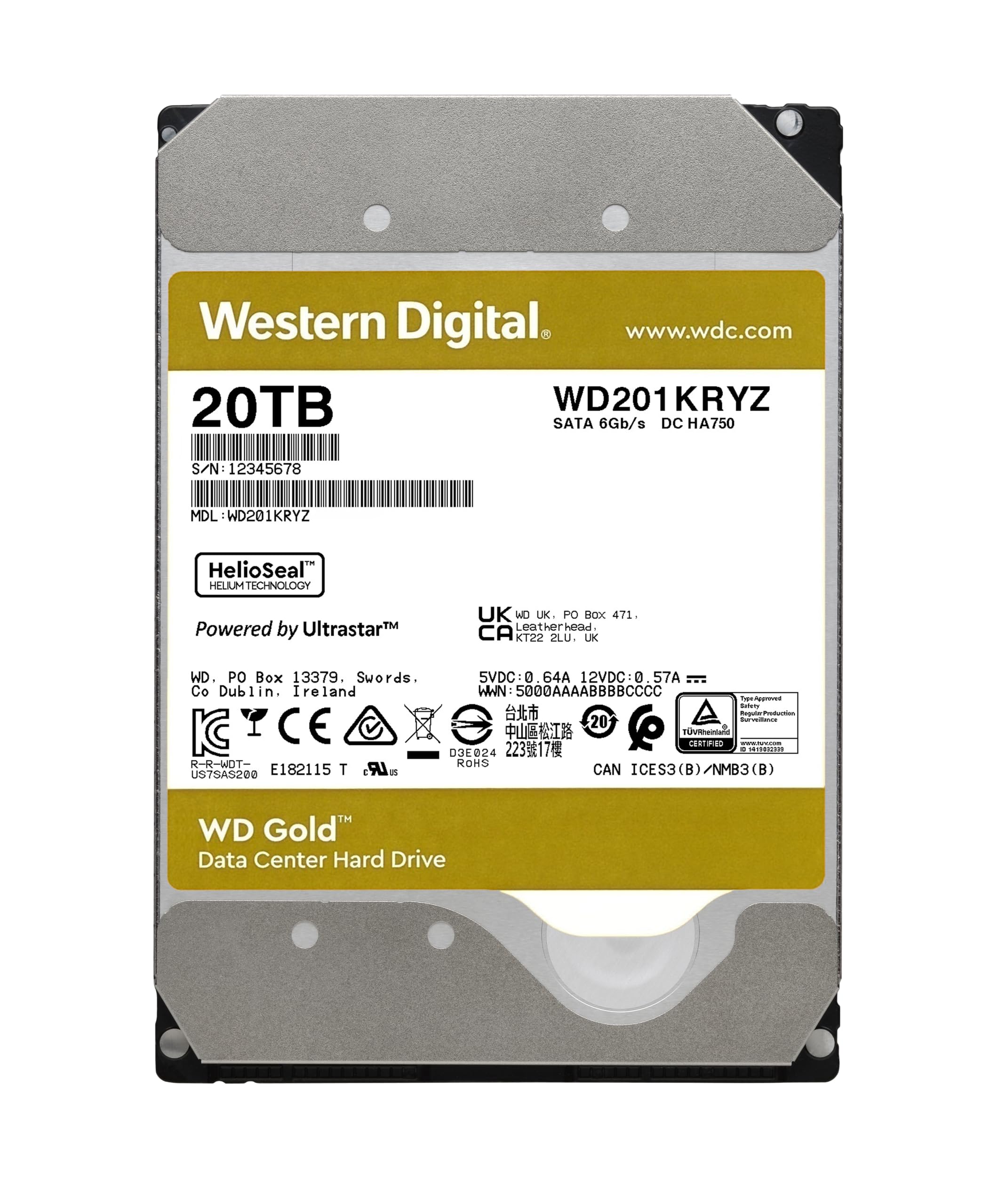 Amazon | Western Digital 20TB WD Gold Enterprise Class SATA